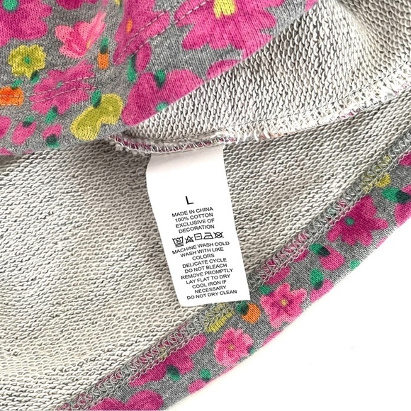 Kate Spade Marker Floral Ruffle Sleeves Sweatshirt Dress - Picture 11 of 13